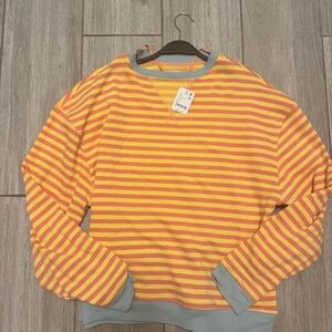 Free People Striped Pullover NWT